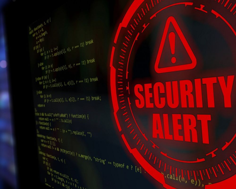 Computerbildschirm Programmierebene Security Alert