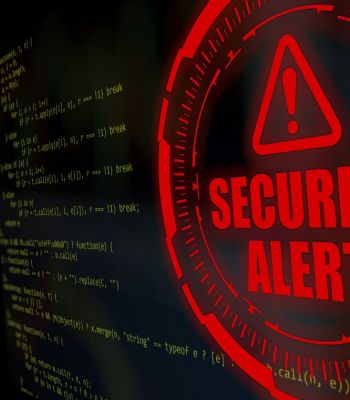 Computerbildschirm Programmierebene Security Alert