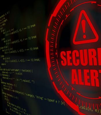 Computerbildschirm Programmierebene Security Alert