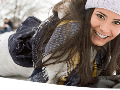 Frau im Schnee